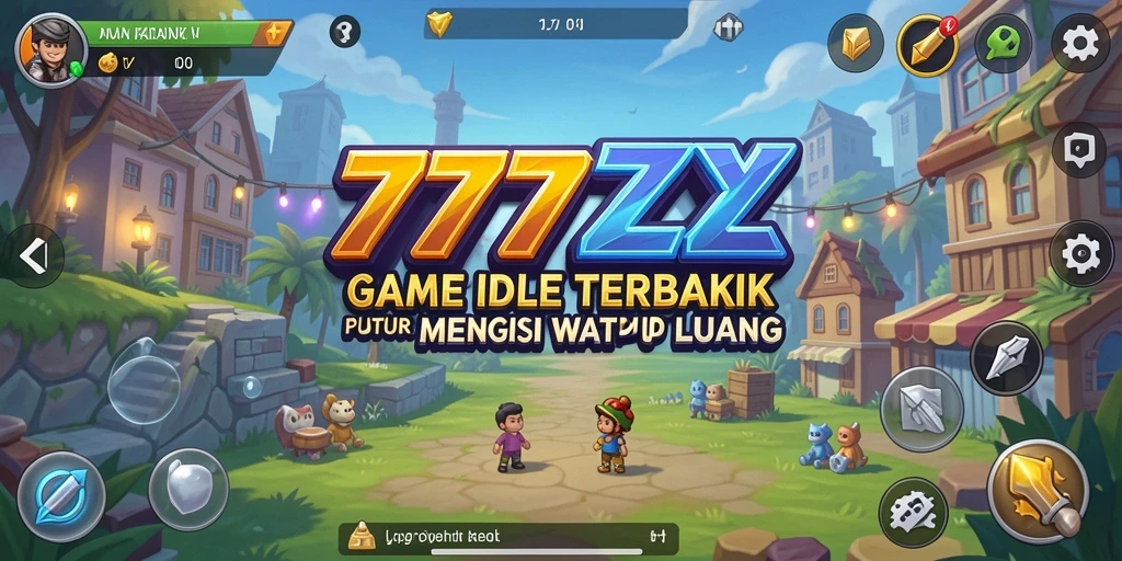 Screenshot utama 777ZX menampilkan gameplay Idle yang mengasyikkan.