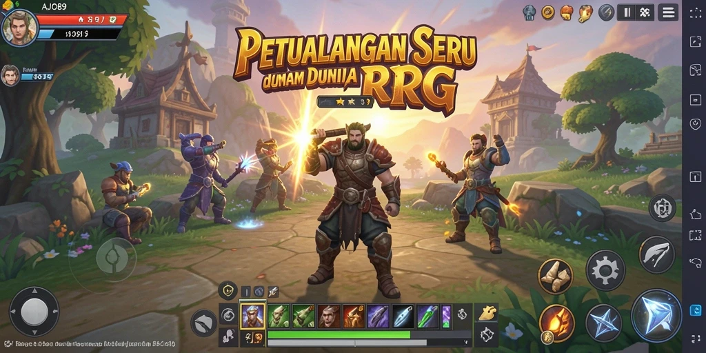 Gameplay seru AJO89 dengan dunia RPG yang luas.