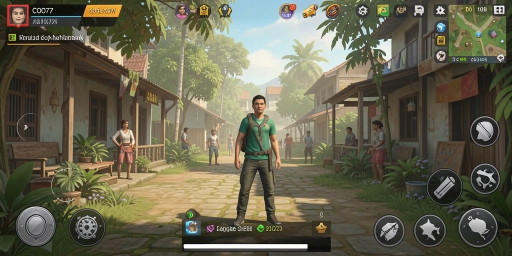 Screenshot gameplay COO77 yang menunjukkan interaksi penuh warna.