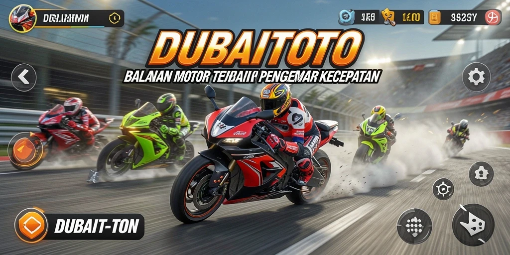 Gameplay mendebarkan saat balapan motor di DUBAITOTO.