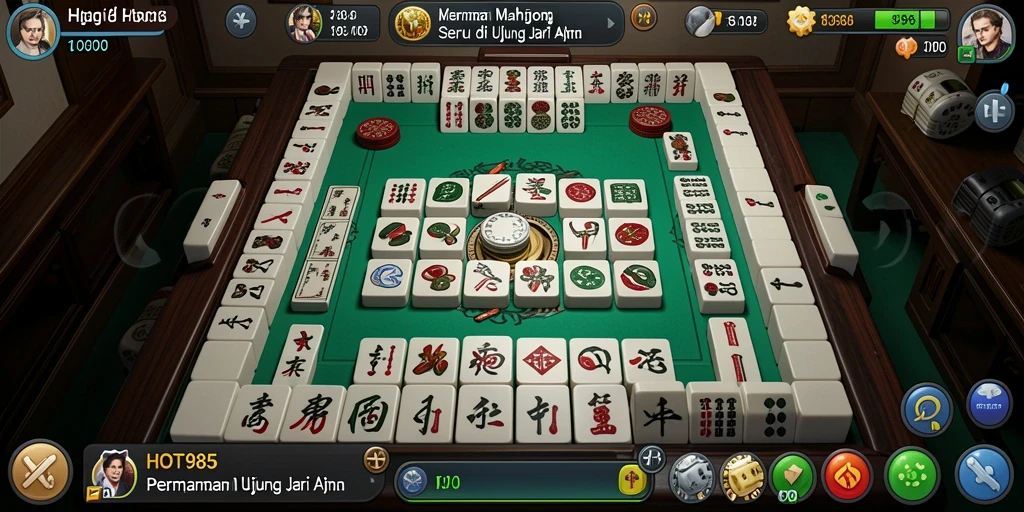 Tampilan gameplay menarik dari game Mahjong HOT985.