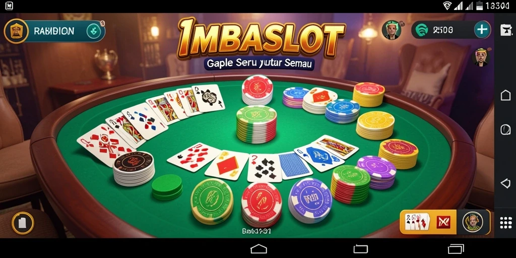 Screenshot gameplay IMBASLOT menampilkan momen seru dalam permainan Gaple.