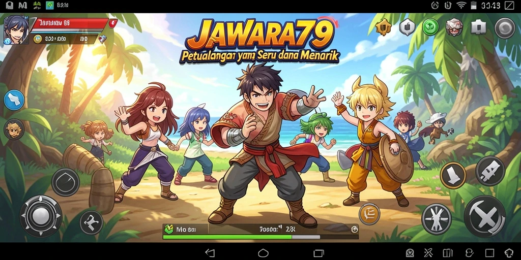 Tangkapan layar menampilkan aksi seru dalam game Anime.