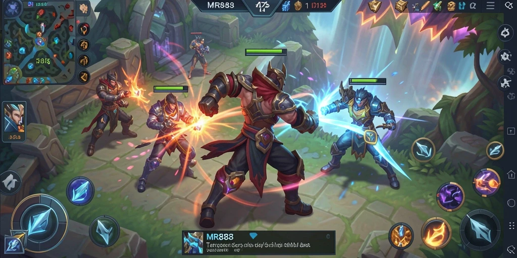Gameplay MOBA yang seru dan mendebarkan di MR888.