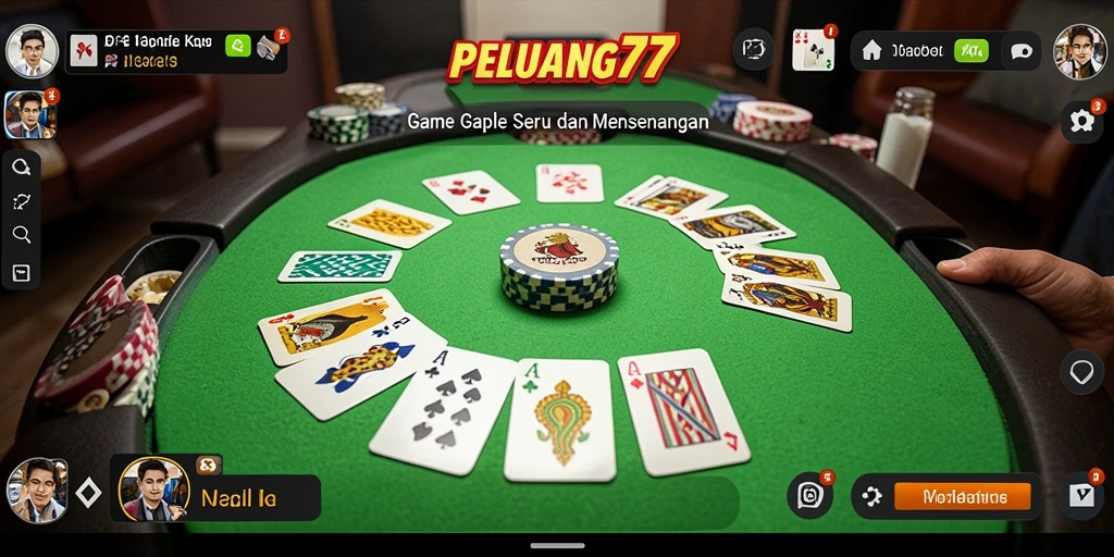 Tampilan permainan Gaple yang menarik dan interaktif.