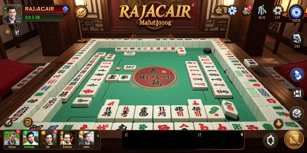 Tampilan gameplay RAJACAIR yang menarik dalam permainan Mahjong.
