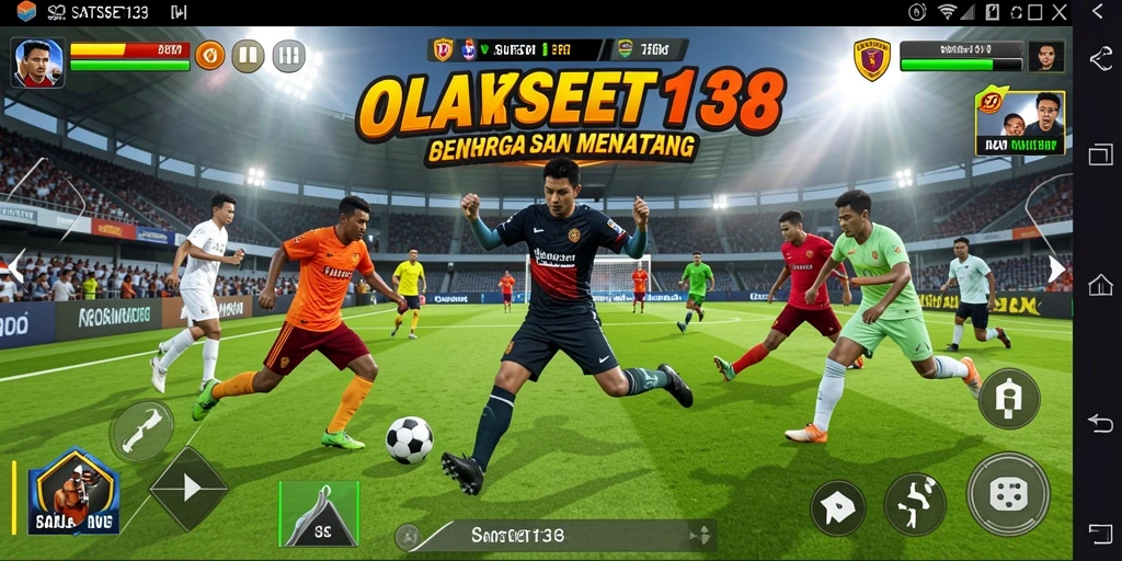 Screenshot gameplay SATSET138 menampilkan aksi olahraga yang intens.