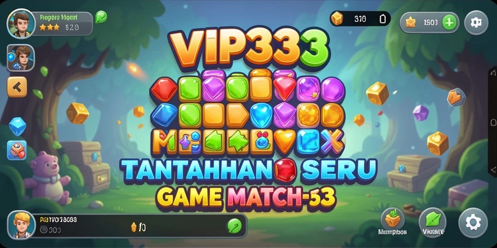 Screenshot dari gameplay VIP333 yang menampilkan aksi Match-3 seru.